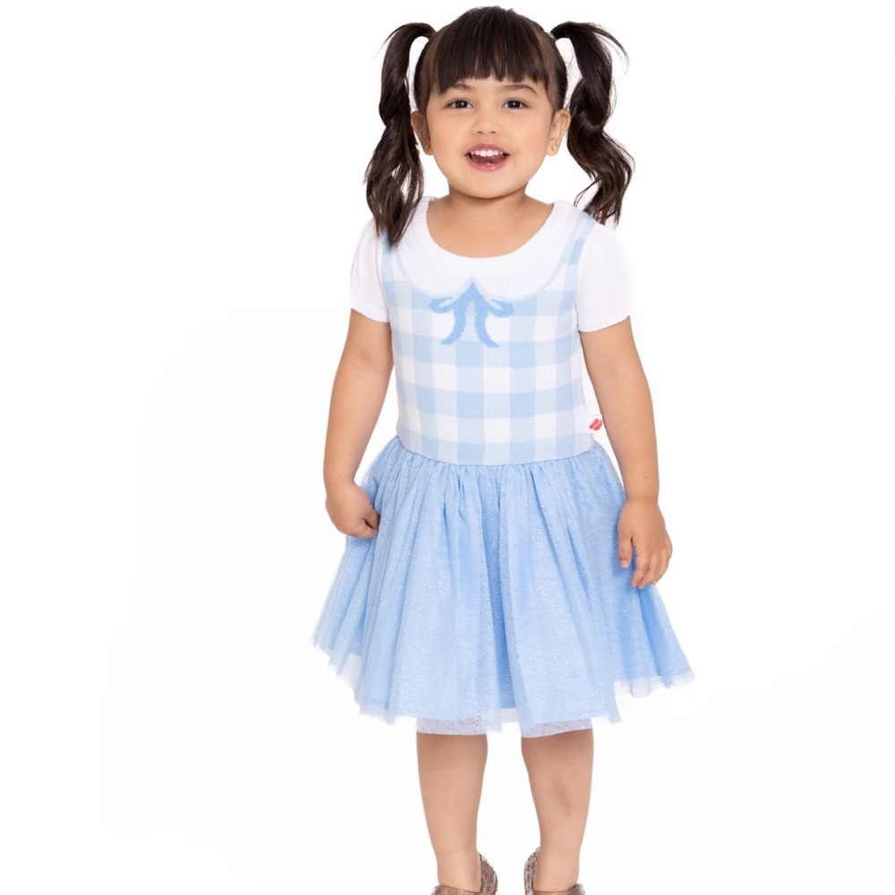 The Wizard of Oz Toddler Girl Dorothy Cosplay Sweater Dress, Sizes 5T